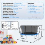 14FT Trampoline, Capacity 450 lbs for Kids & Adults
