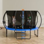 12FT Outdoor Trampoline, Capacity 400 lbs for Kids & Adults