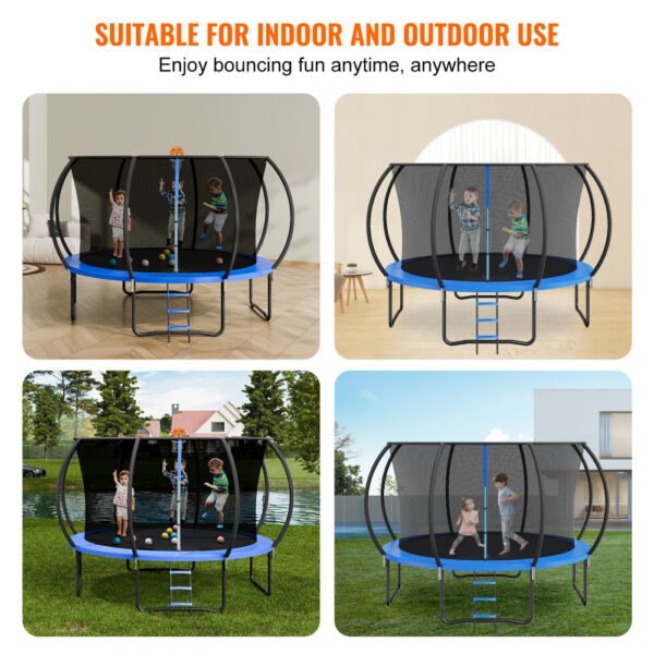 12FT Outdoor Trampoline, Capacity 400 lbs for Kids & Adults