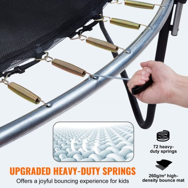 12FT Outdoor Trampoline, Capacity 400 lbs for Kids & Adults