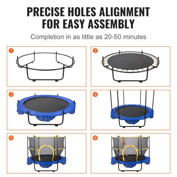 5FT Trampoline for Kids, with Safety Enclosure Net
