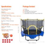 5FT Trampoline for Kids, with Safety Enclosure Net