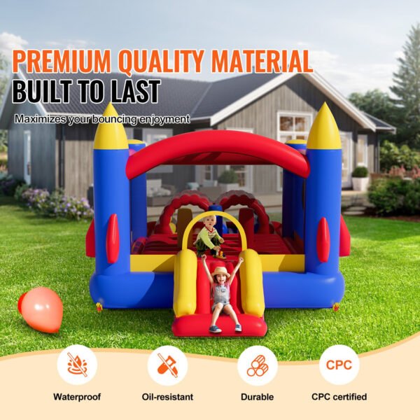 Inflatable Bounce House, Family Backyard Bouncy Castle