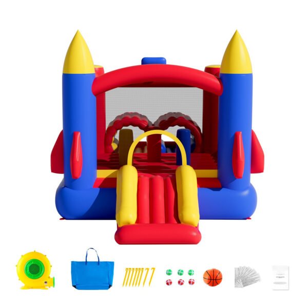 Inflatable Bounce House, Family Backyard Bouncy Castle