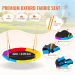 Backyard Swing Set with 1 Saucer and 2 Belt Swing Seats