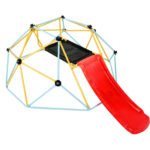 8FT Geometric Dome Climber with Slide, 600LBS, for Kids 3 to 9 Years Old