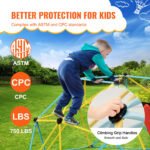 8FT Geometric Dome Climber with Slide, 600LBS, for Kids 3 to 9 Years Old