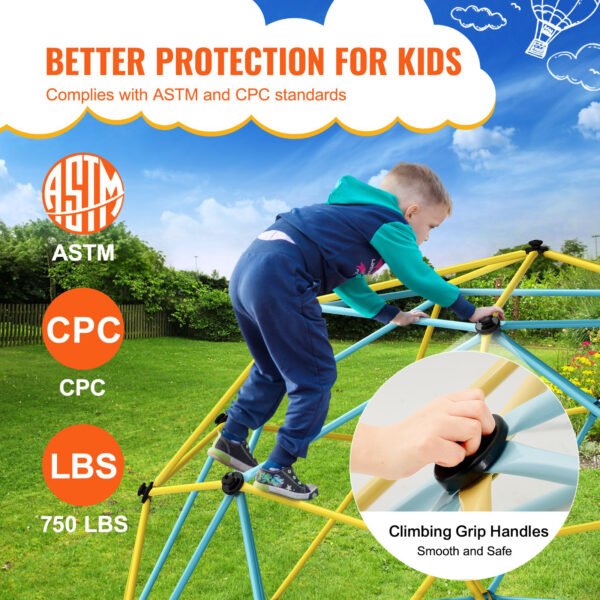 10FT Climbing Dome, Hammock & Swing, for Kids 3 to 10 Years Old