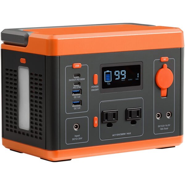 Portable Power Station 300W, 296Wh Solar Generator with Lithium Battery
