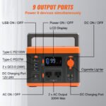 Portable Power Station 300W, 296Wh Solar Generator with Lithium Battery