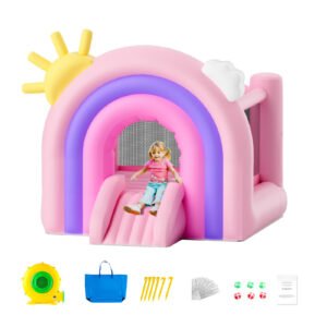 Family Backyard Bouncy Castle, Kids Jumping Bouncer for Ages 3-8