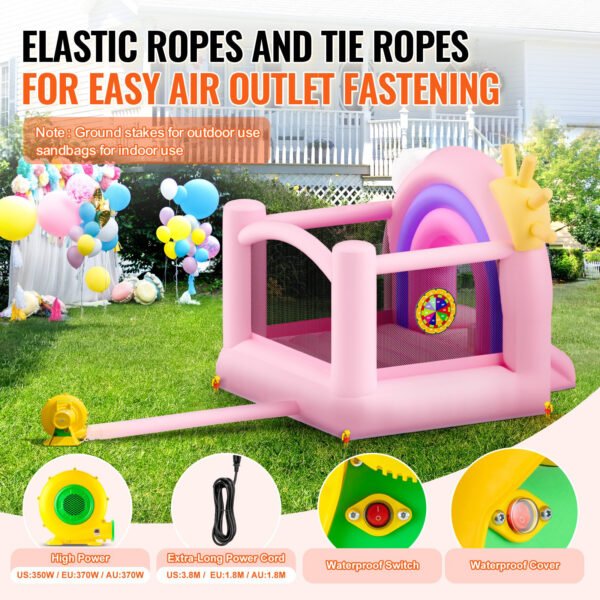 Family Backyard Bouncy Castle, Kids Jumping Bouncer for Ages 3-8
