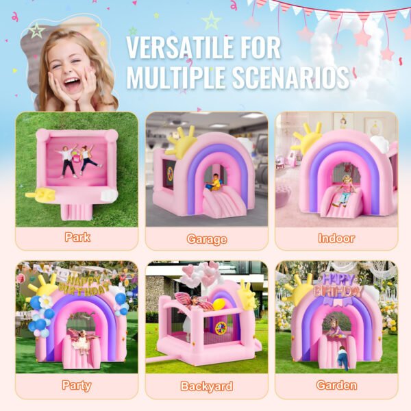 Family Backyard Bouncy Castle, Kids Jumping Bouncer for Ages 3-8