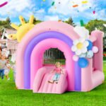Family Backyard Bouncy Castle, Kids Jumping Bouncer for Ages 3-8