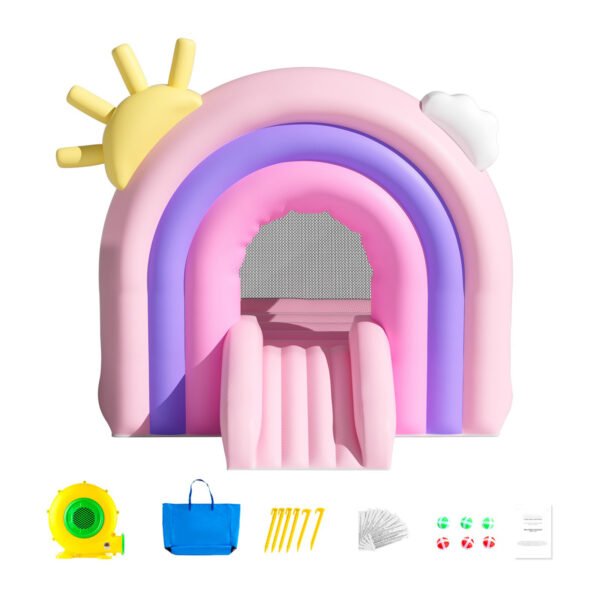 Family Backyard Bouncy Castle, Kids Jumping Bouncer for Ages 3-8