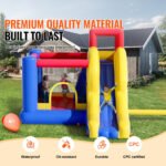 Inflatable Bounce House, Family Backyard Bouncy Castle, 134x102x91 in
