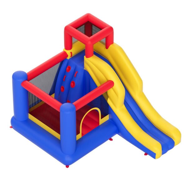 Inflatable Bounce House, Family Backyard Bouncy Castle, 134x102x91 in
