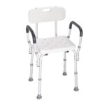Adjustable Shower Seat with Back, 350 LBS Capacity
