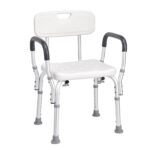 Adjustable Shower Seat with Back, 350 LBS Capacity