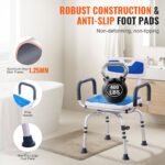 Adjustable 360 Degree Swivel Shower Chair, 400lbs Capacity