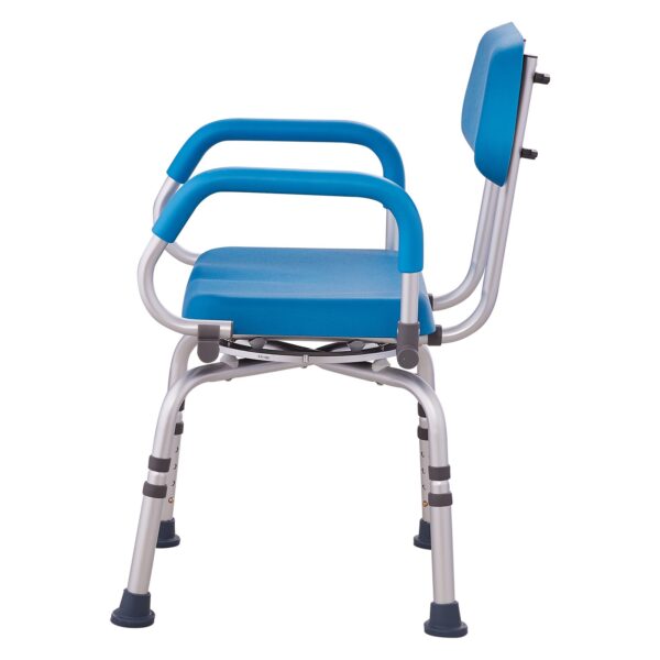 Swivel Shower Chair 360°, Adjustable Bath Seat with Arms, Non-Slip Chair for Elderly