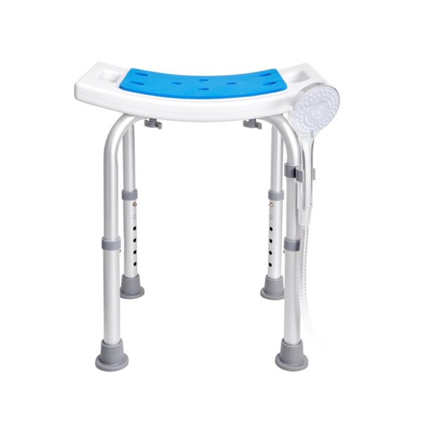 Adjustable Shower Chair, Non-Slip Bath Stool Seat for Elderly or Disabled, 350LBS