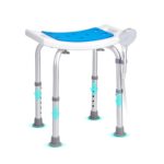 Adjustable Shower Chair, Non-Slip Bath Stool Seat for Elderly or Disabled, 350LBS